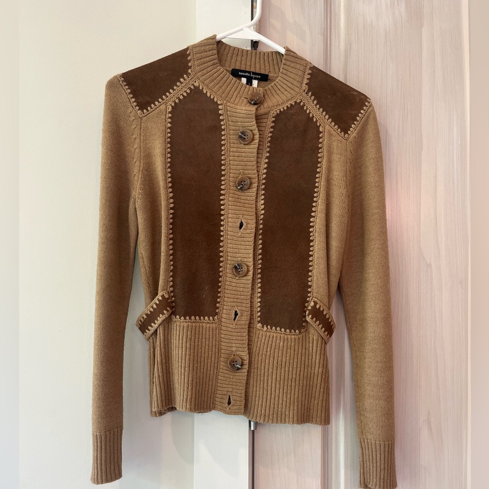 Nanette Lepore Suede Sweater